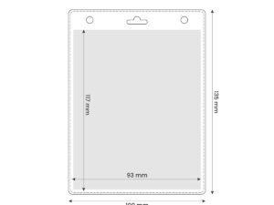 Porta tessere KONGRES in PVC trasparente formato verticale, protezione sicura per badge e pass di accesso, realizzato da AMGS Group
