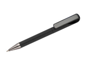 Penna TENO personalizzata con logo, soft touch, meccanismo a rotazione, 3 colori, incisione sulla placca decorativa.