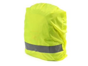 Copertura zaino KOTEL in nylon giallo, personalizzabile con logo.